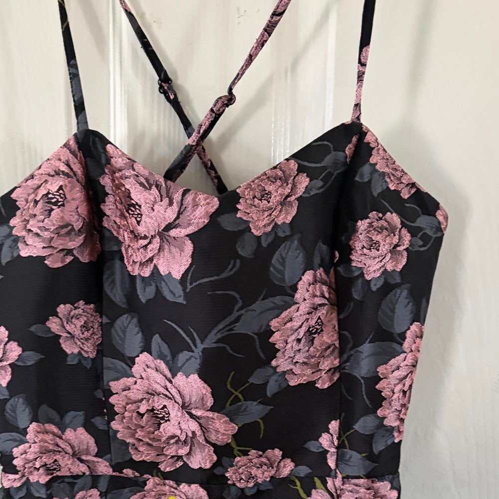 Forever 21 Black and Pink Floral Mini Dress